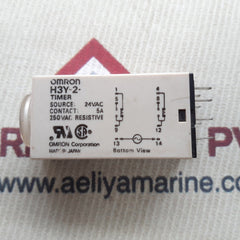 Set of 3X Omron h3y-2 timer 24vac 5a