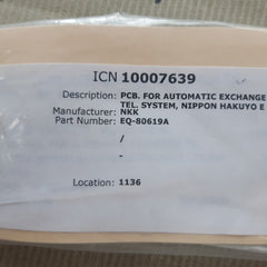 Nkk eq-80619a pcb card