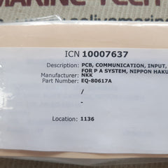 Nkk eq-80617a pcb card
