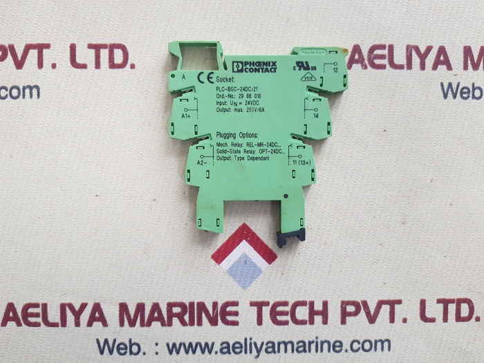 Lot of 10X Phoenix Contact PLC-BSC-24DC/21 Relay Base 250V/6A 24VDC 2966016