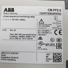 Abb cm-pfs.s 1svr730824r9300 phase sequence monitoring relay