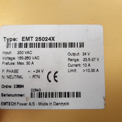 Emtech power emt 25000 emt 25024x power supply