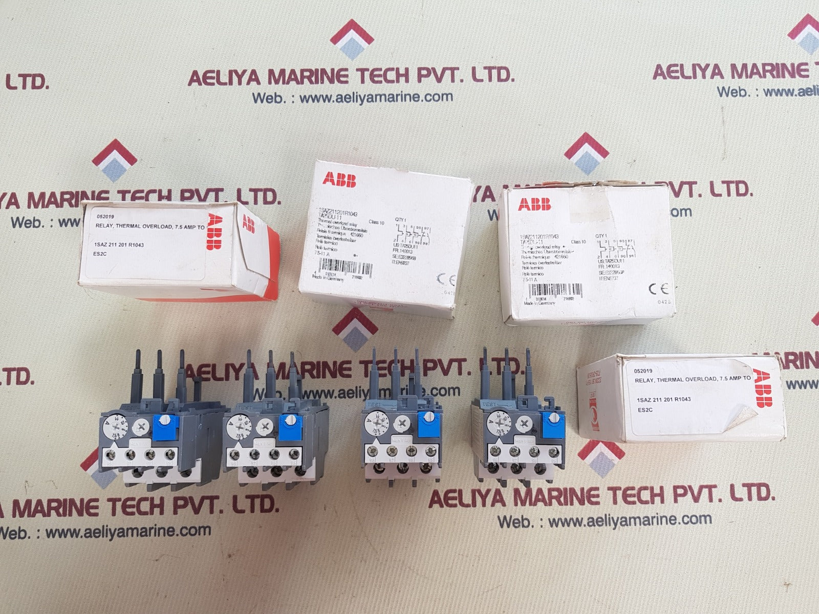 ABB Ta25du Overload Thermal Relay 7.5 Amp To 11 Amp 690v