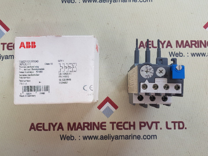 ABB Ta25du Overload Thermal Relay 7.5 Amp To 11 Amp 690v