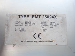 Emtech power emt 25000 emt 25024x power supply used
