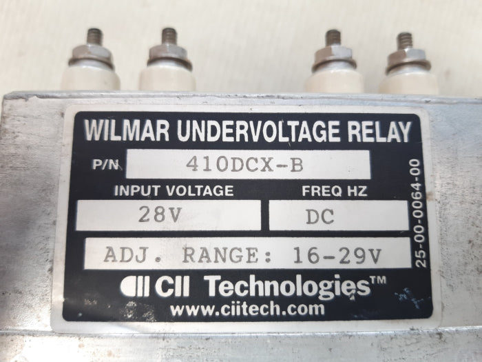 Cii technologies 410dcx-b wilmar undervoltage relay