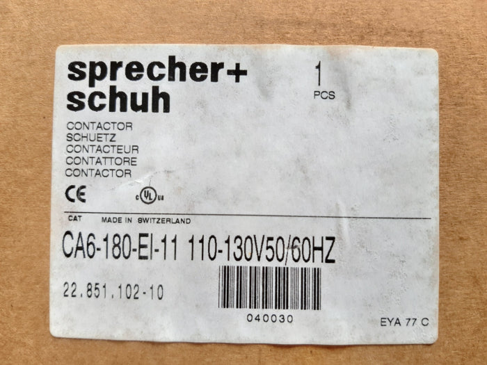 Sprecher+schuh ca6-180-ei contactor