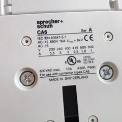 Sprecher+schuh ca6-180-ei contactor