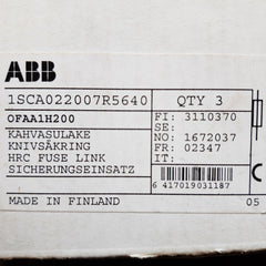 Abb ofaa1h200 fuse 690v 200a 1sca022007r5640