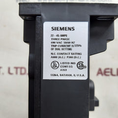 Siemens 48bsh3m20 esp100 solid state overload relay ser.C