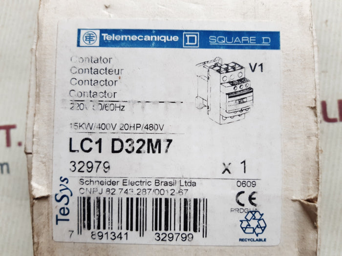 Telemecanique lc1d32 lc1 d32m7 contactor 220v 50/60hz