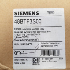 Siemens esp200 solid state overload relay 48btf3s00
