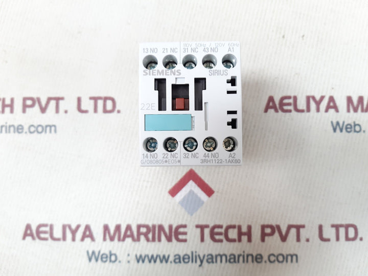 Siemens sirius 3rh1122-1ak60 auxiliary contactor