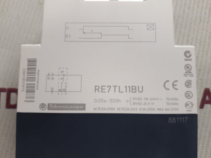 Schneider electric re7 tl11bu on delay timer relay