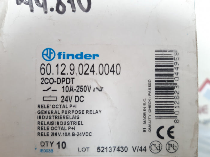 Finder 60.12.9.024.0040 relay 10a 250v