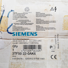 Siemens 3tf5022-0ak6 contactor 3tf50