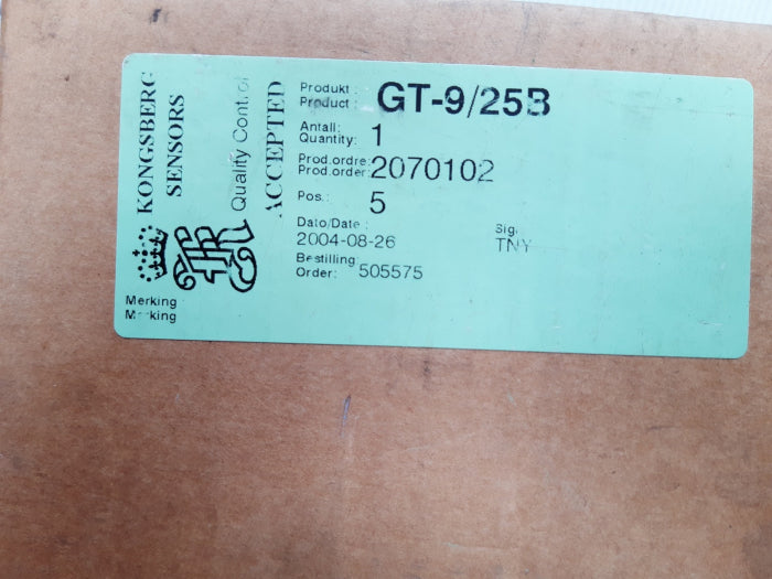 Kongsberg gt-9/25bar pressure transducer