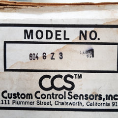 Ccs 604gz3 pressure switch