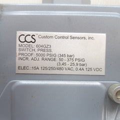 Ccs 604gz3 pressure switch