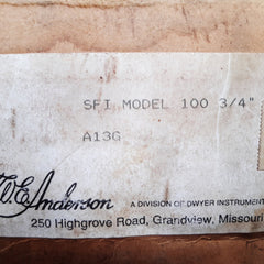 W.e.anderson 100 size 3/4" midwest sight flow indicator 125psig