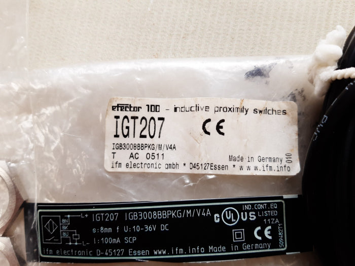 Ifm electronic igt207 inductive proximity switch