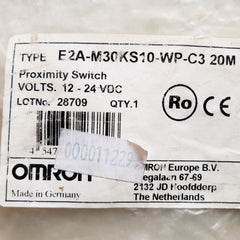Omron E2A-M30KS10-WP-C3 20m Proximity Switch 12-24 VDC