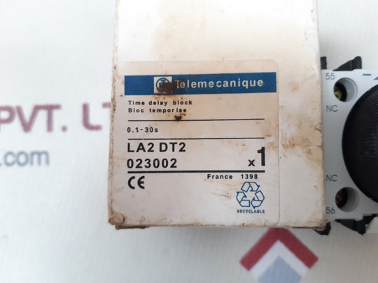 Telemecanique la2 dt2 time delay block 0.1-30s
