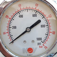 Nov p461000943-07 pressure gauge 0-1000 psi, 0-70bar