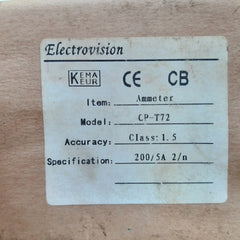 Electrovision cp-t72 ammeter meter 0-200-400