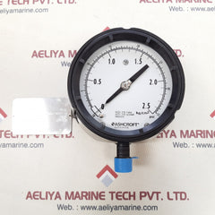 Ashcroft duragauge aisi 316 socket gauge 0-35 psi, 0-2.5 kg/cm2