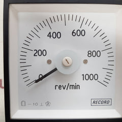 Record 0-1000 rev/min analogue meter