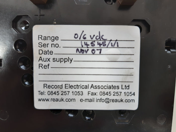 Record 0-1000 rev/min analogue meter