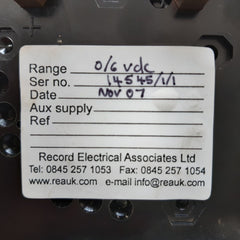 Record 0-1000 rev/min analogue meter