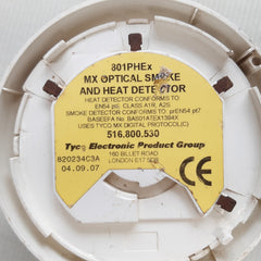 Tyco 801phex mx optical smoke and heat detector 516.800.530