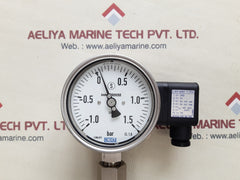 Wika pgt23.100 flange diaphragm with gauge bar -1.0 to 1.5