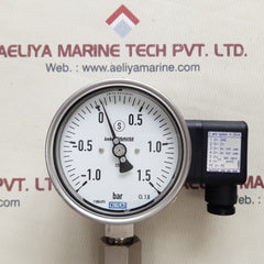 Wika pgt23.100 flange diaphragm with gauge bar -1.0 to 1.5