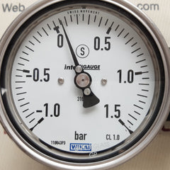 Wika pgt23.100 flange diaphragm with gauge bar -1.0 to 1.5