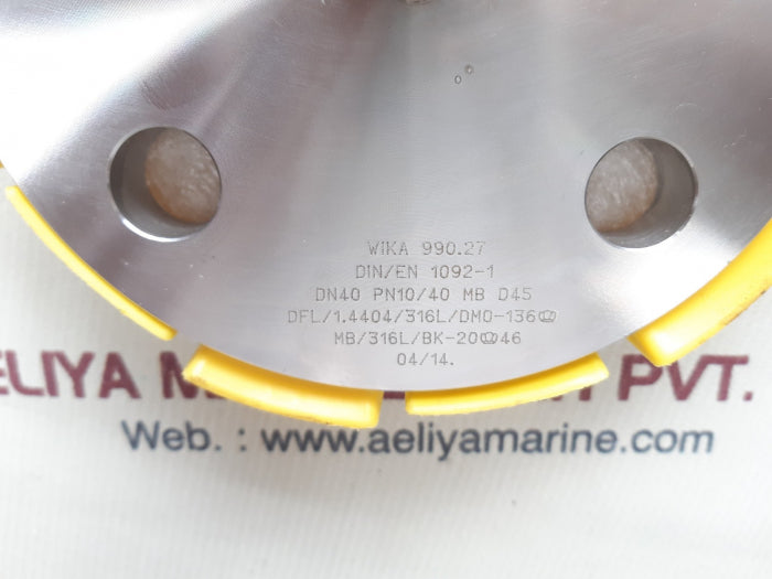 Wika pgt23.100 flange diaphragm with gauge bar -1.0 to 1.5