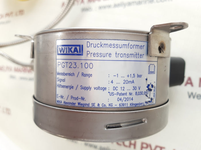 Wika pgt23.100 flange diaphragm with gauge bar -1.0 to 1.5
