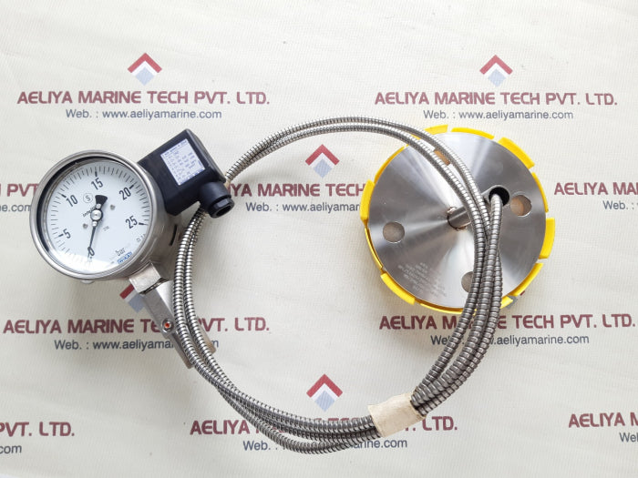 Wika pgt23.100 flange diaphragm with gauge 0 to 25 bar
