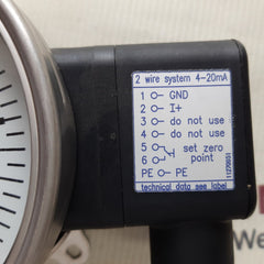 Wika pgt23.100 flange diaphragm with gauge 0 to 25 bar