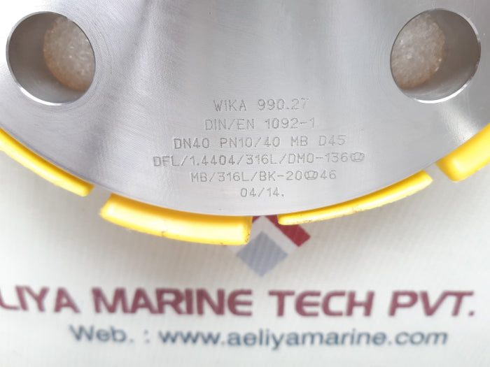 Wika pgt23.100 flange diaphragm with gauge 0 to 25 bar