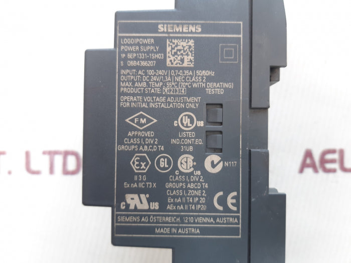 Siemens 6ep 1331-1sh03 logo!power power supply