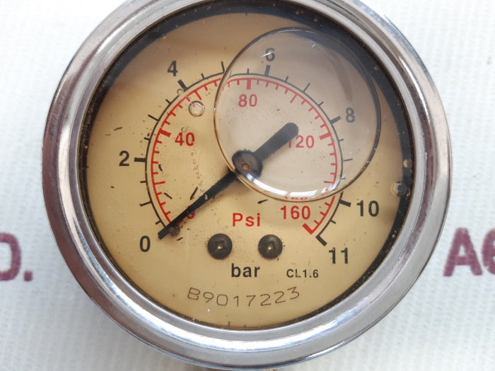Cl1.6 pressure gauge 0-160psi 0-11bar