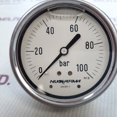 Nuova fima en 837-1 pressure gauge 0-100bar
