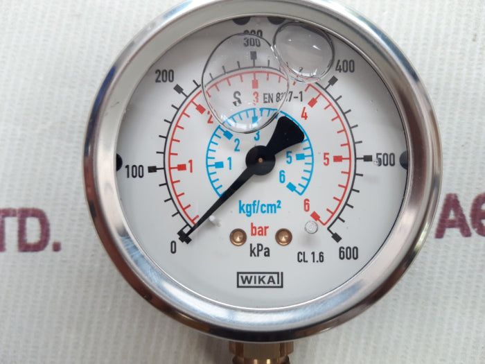 Wika en 837-1 cl 1.6 pressure gauge
