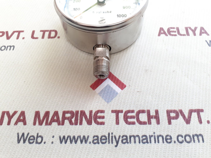 Ashcroft 5 psi subd test gauge 0-1000 adj