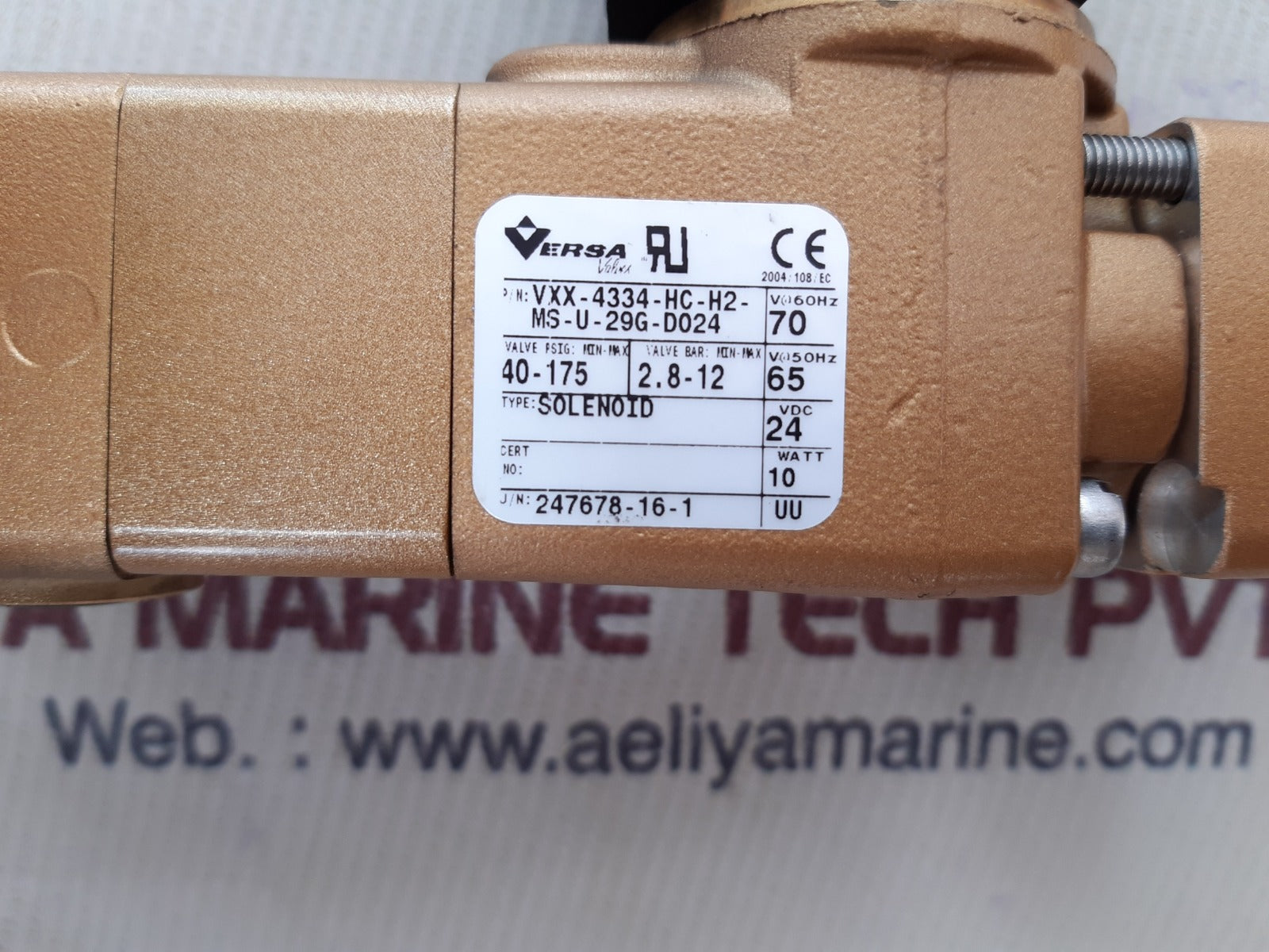 Versa Vxx-4334-hc-h2-ms-u-29G-d024 4-way Solenoid Directional Control Valve