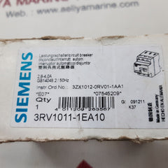 Siemens sirius 3r manual motor starter 3rv1011-1ea10