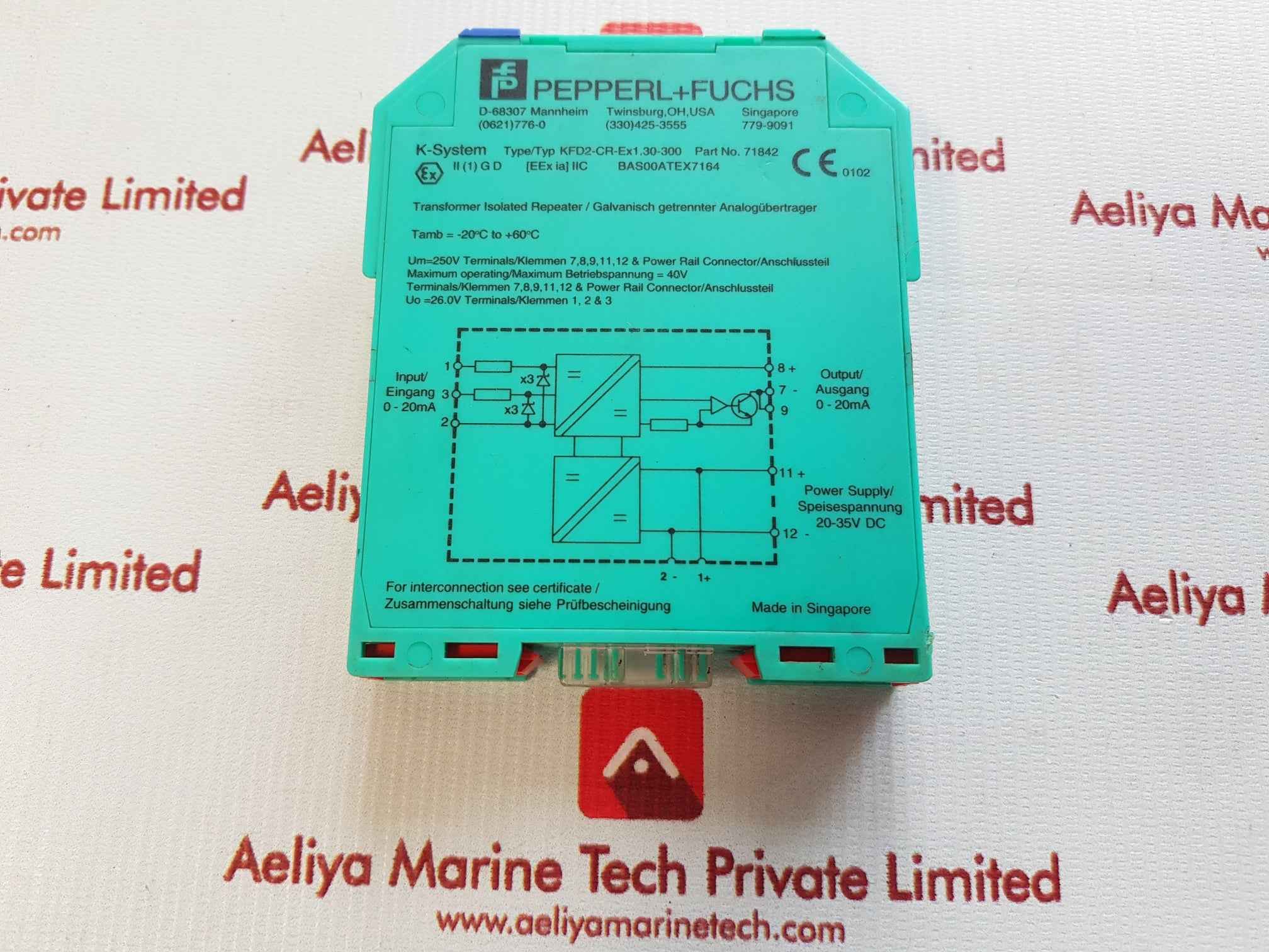 Pepperl+fuchs kfd2-cr-ex1.30-300 transformer isolated repeater 71842